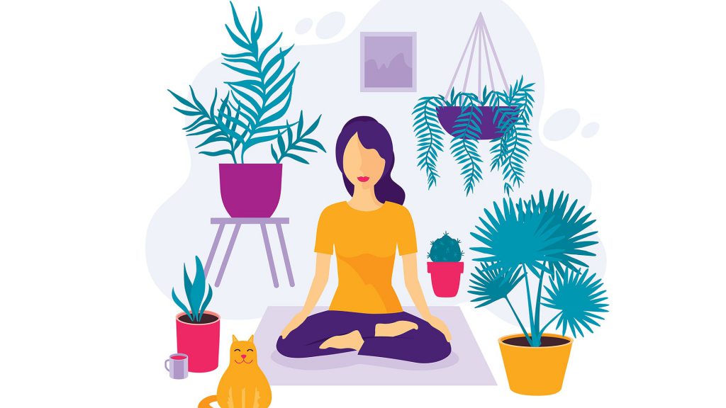ilustração sobre meditação para o enem