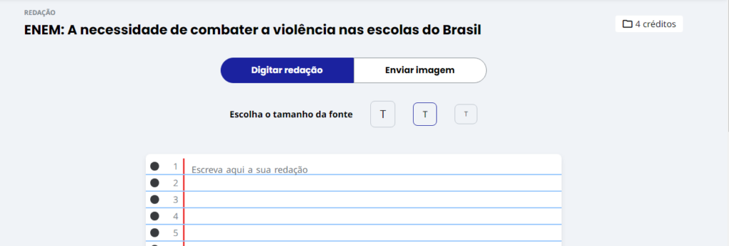 Print página envio de redação Aprova Total