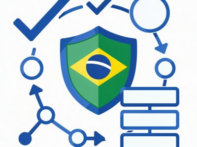 Ilustração abstrata sobre logística e certificação do Enem 2026, sem texto