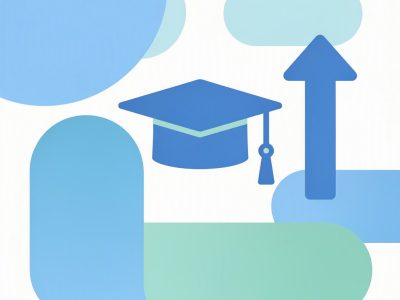 Ilustração abstrata sobre financiamento estudantil e acesso ao ensino superior